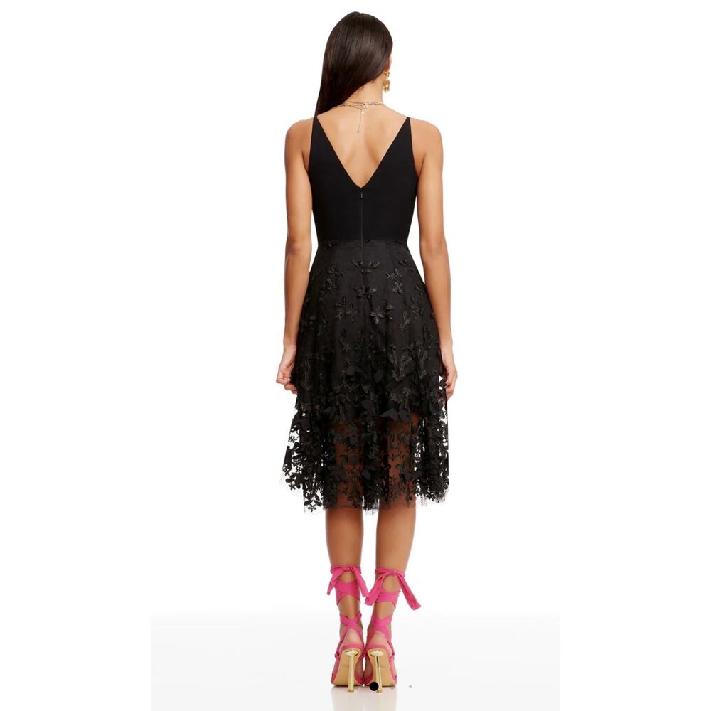DRESS THE POPULATION Darleen Black Floral Dress - XL - Picture 4 of 7